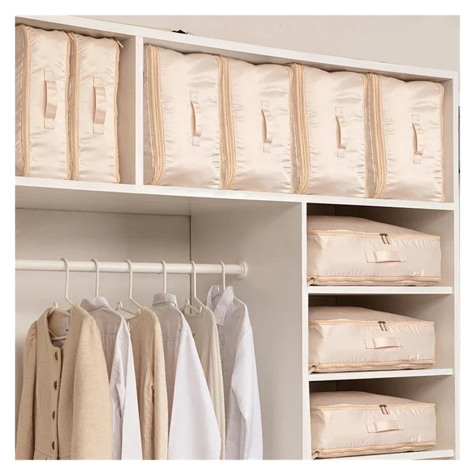 Borsa grande pieghevole for armadio, piumone, trapunta, coperta, capacità di compressione, organizer for cuscini, stoccaggio a