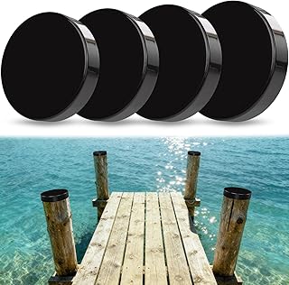 JYINCPED Dock Piling Caps, Flat Top Design Piling Caps and Cone Style Pylon Cap for Marine Docks Post Pole, Marine Dock Flat/Coned Piling Cap Cover for Post Pole Pylon Pipe