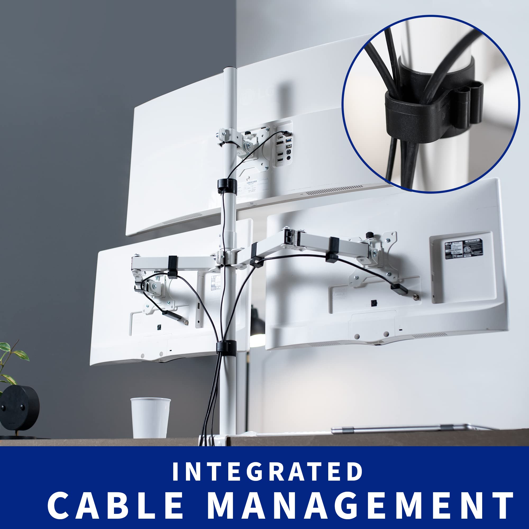 WALI Soporte De Computadora Para Monitor LCD Triple Totalmente