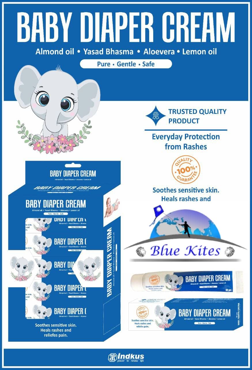 BLUEKITES Baby Cream for Diaper Rash, Baby Relief Cream (Pack of 5, 30g Each)-image-2