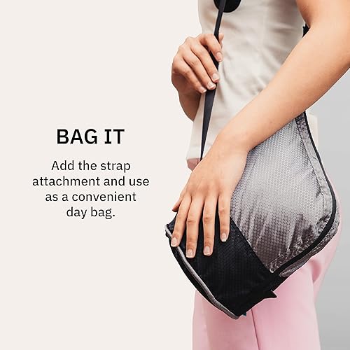 Vista 4 de trtl Cápsulas de embalaje, color gris, cubos de embalaje para viajes, bolsas organizadoras para equipaje para maximizar el espacio en la maleta