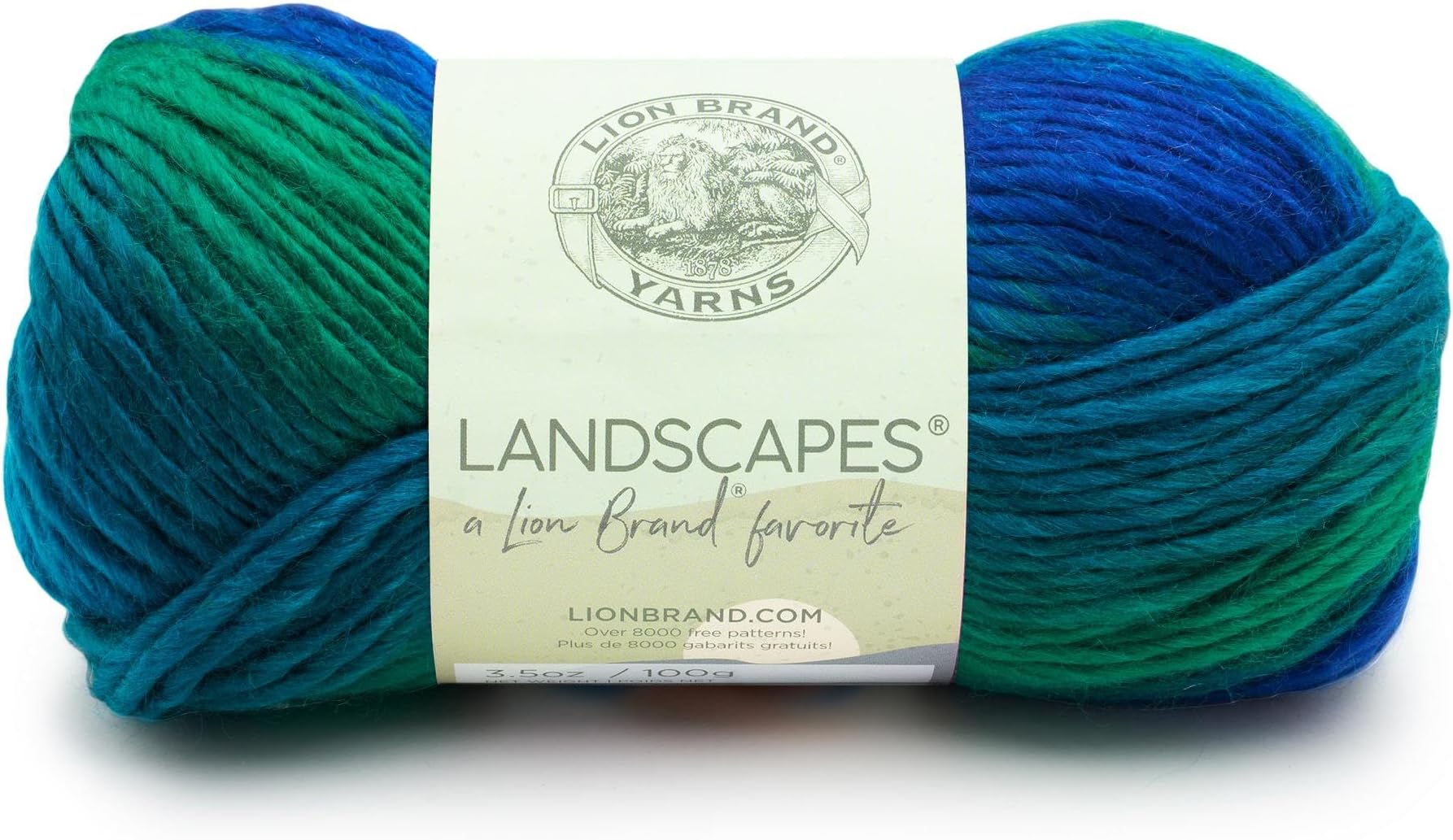 Lion Brand Yarn 545-207 Landscapes Yarn, Blue Lagoon