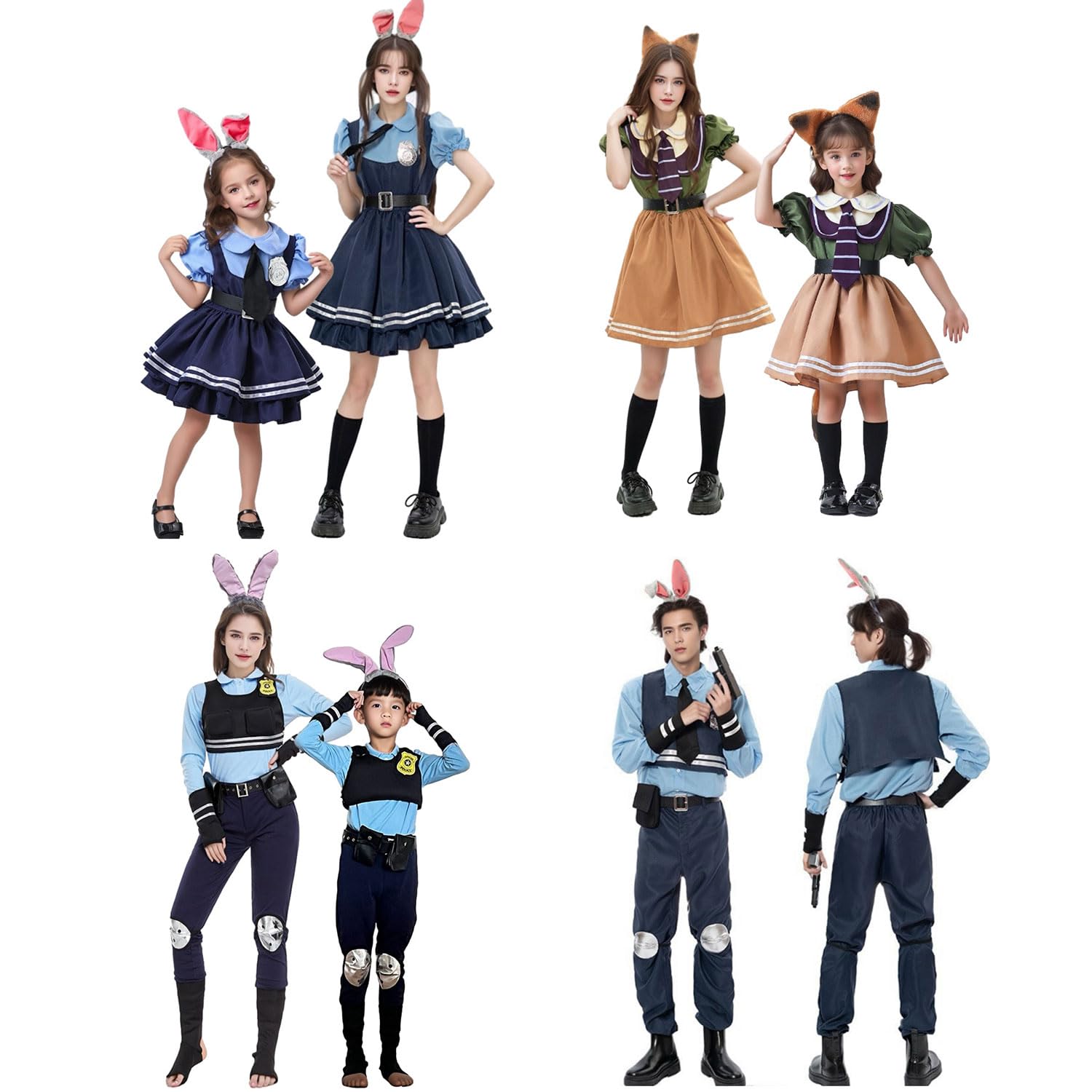 Amazon.co.jp: ハロウィン コスプレ 大人 キッズ 親子 ウサギ警察