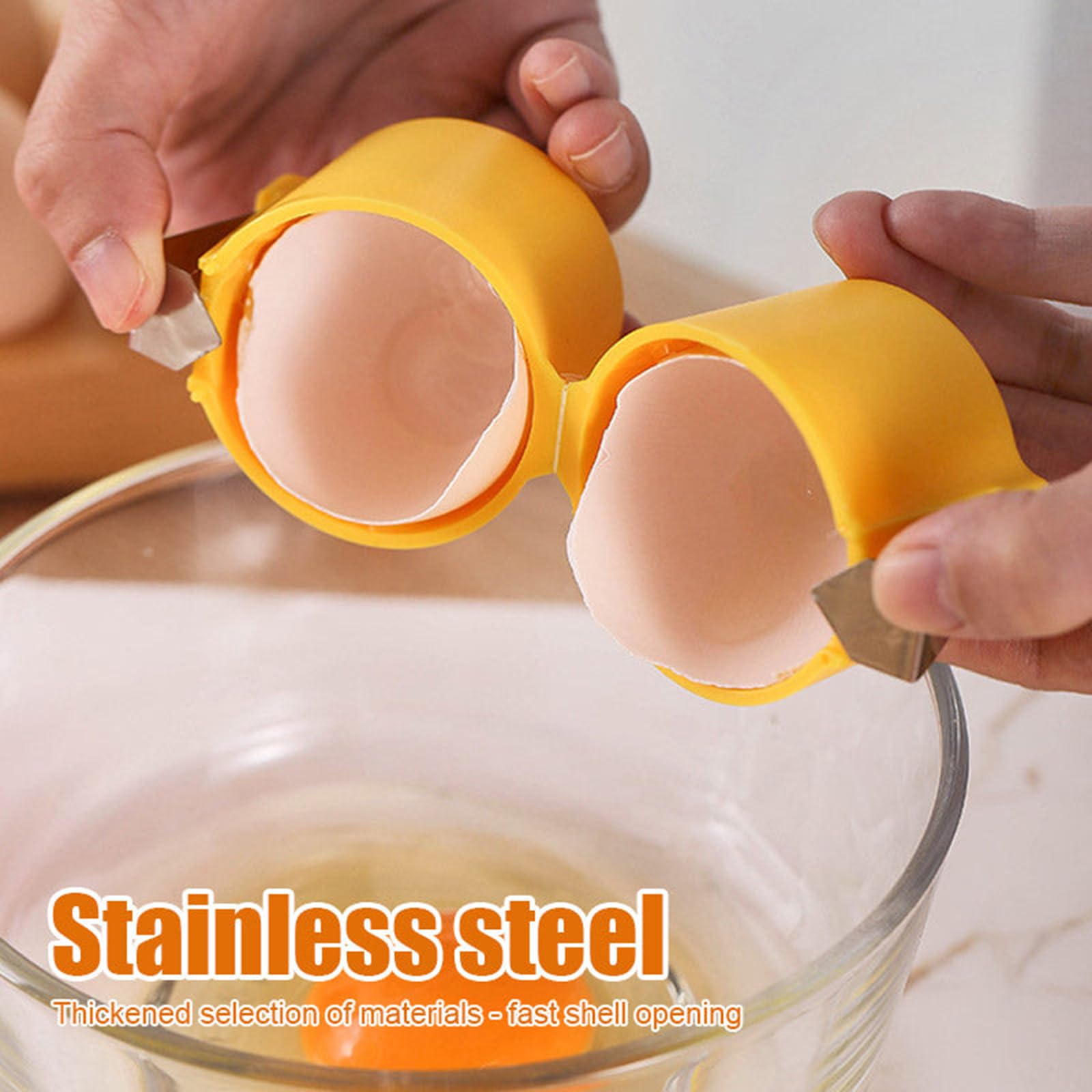 Egg Shell Opener Tool - Mess-Free Egg Cracker And Separator For Hard Boiled & Raw Eggs