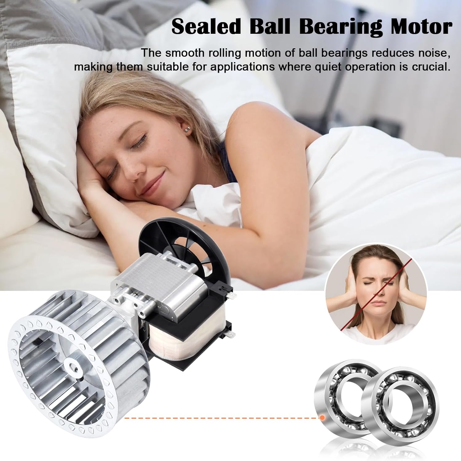 Hiorucet 318984-753 Inducer Motor Assembly with HC21ZE114A Furnace Motor and LA11AA005 Blower Wheel for Jakel, Carrier, Payne, Bryant Furnace, J238-150-1571, 310371-752, HC21ZE117, 65569, 318984753.