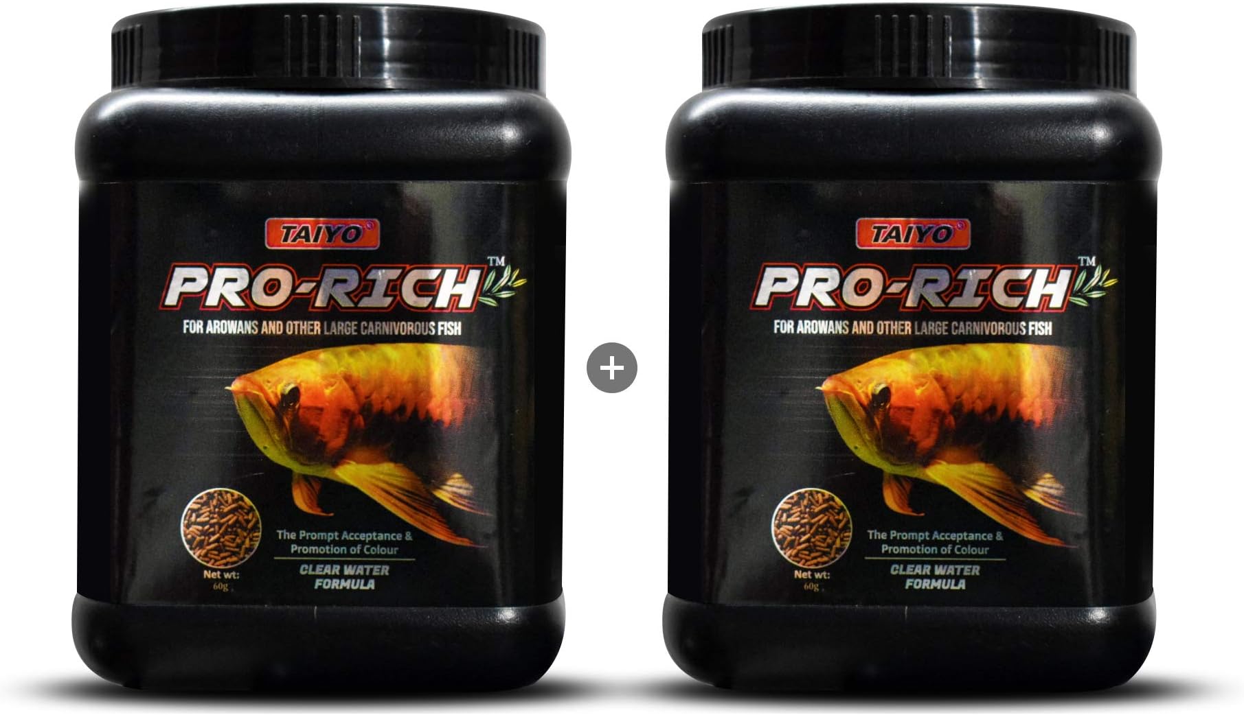 Taiyo Pro-Rich for Arowana and Other Large Carnivorous Fish, 60 g (Pack of 2)