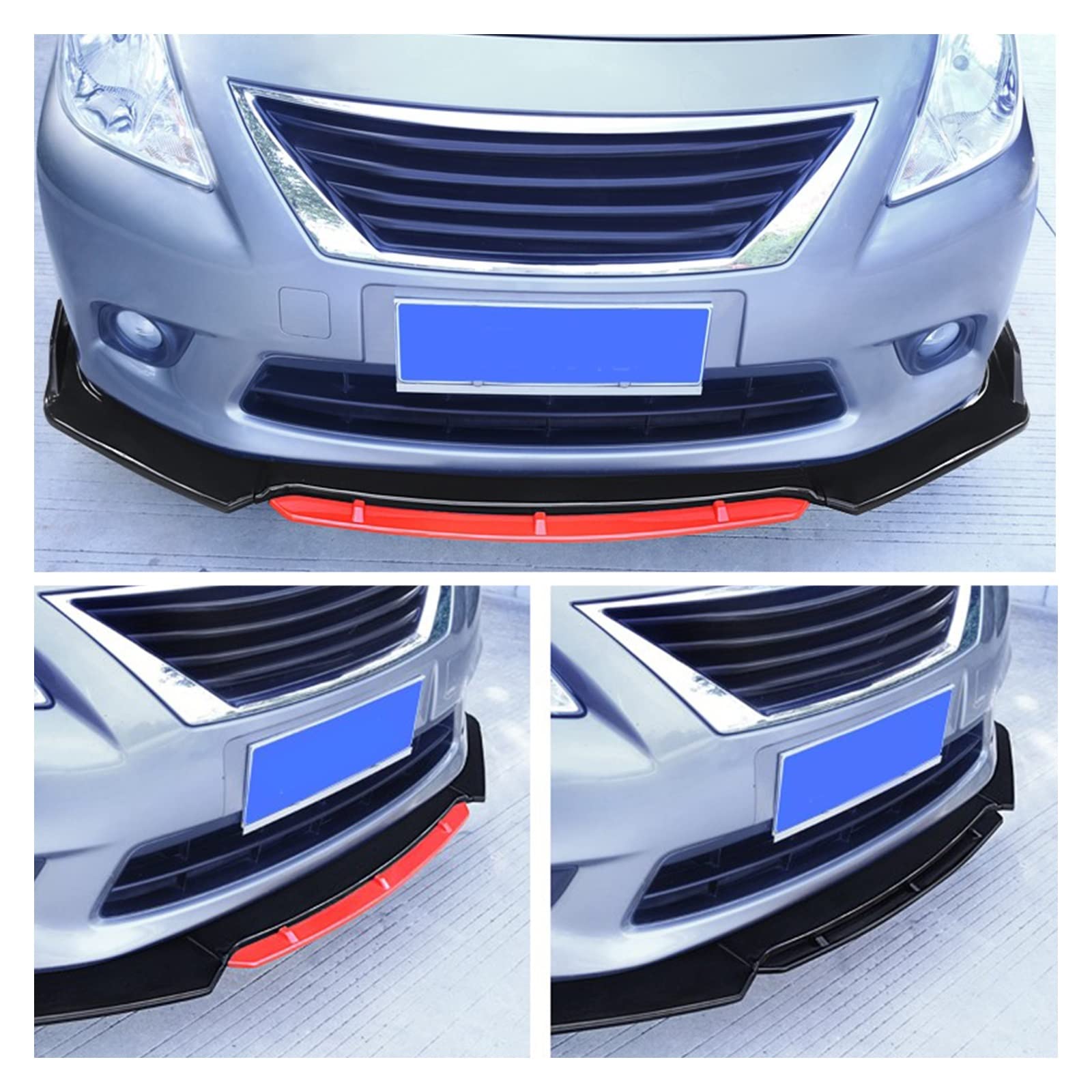 Kit 5 Pezzi Spoiler Paraurti Anteriore Universale In ABS Con Viti – Protezione E Stile Per Auto
