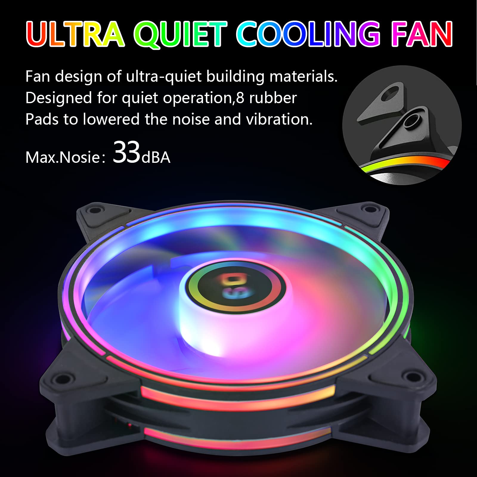 Buy DS ARGB LED 120MM Case Fans Remote Control for PC Cases, CPU