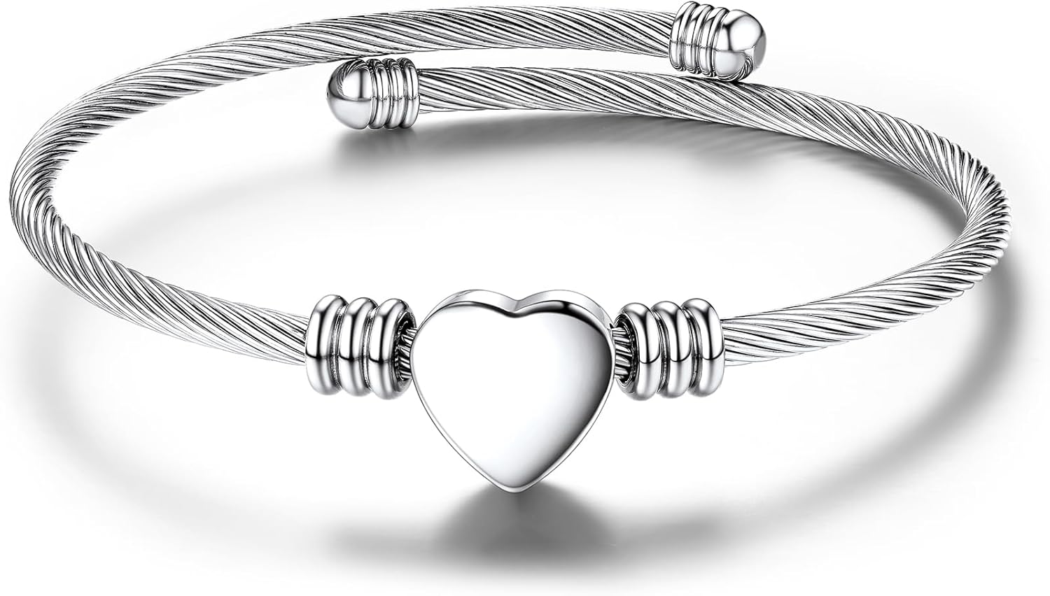 GoldChic JEWELRY Personalized Heart Bracelet That Holds Pictures for Women, Stainless Steel Custom Adjustable Link Locket Bracelets in Gold/Black Customized Gifts for Mother Wife Loved One