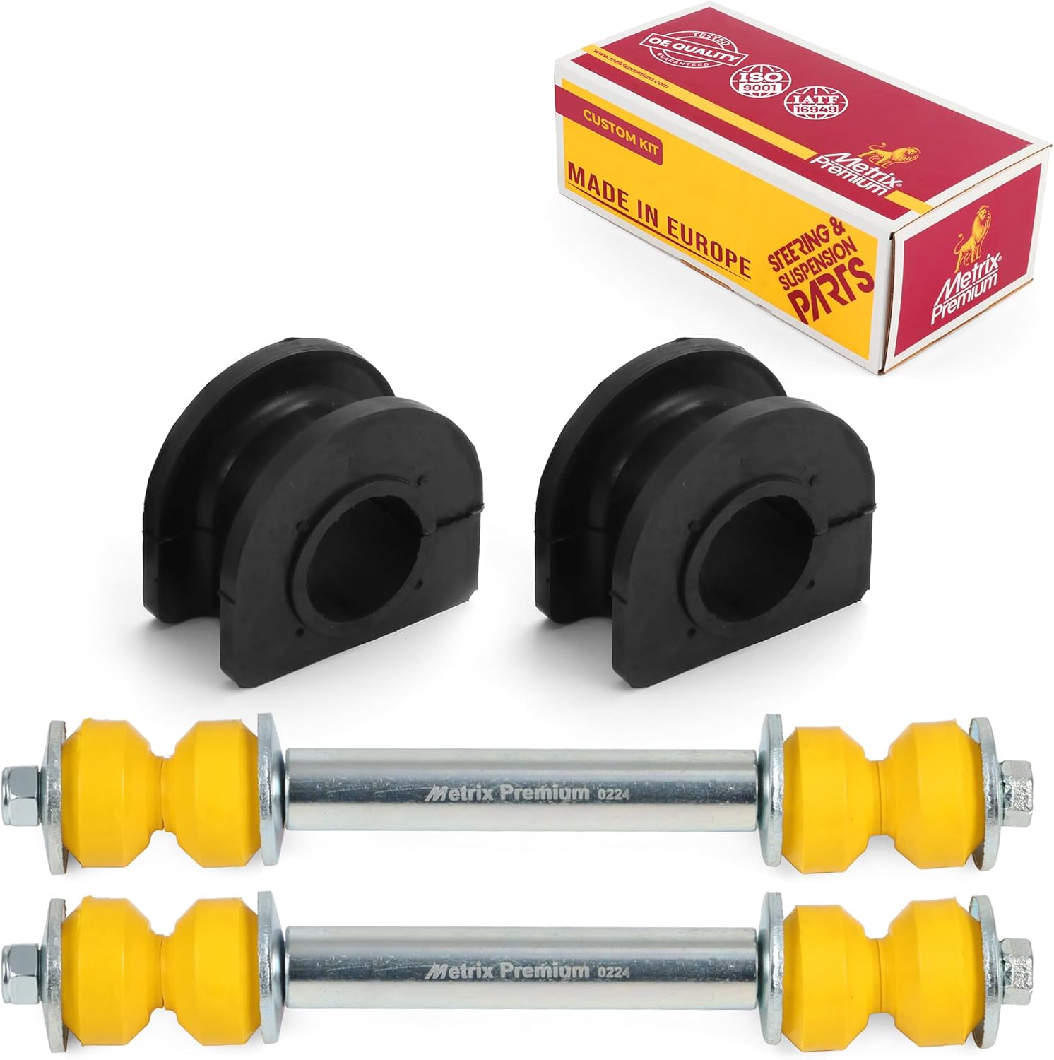 Metrix Premium Chassis Parts GDX - 4 PC L/R Front Sway Bar Stabilizer End Link & Stabilizer Bar Bushing Kit Fits 02-06 Cadillac Escalade, 01-06 Chevrolet Silverado 3500, 00-06 GMC Yukon, K700537 K6439