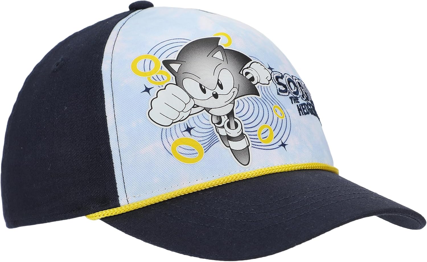 Sonic The Hedgehog Gold Rings Youth Navy Traditional Adjustable Hat - Image 3