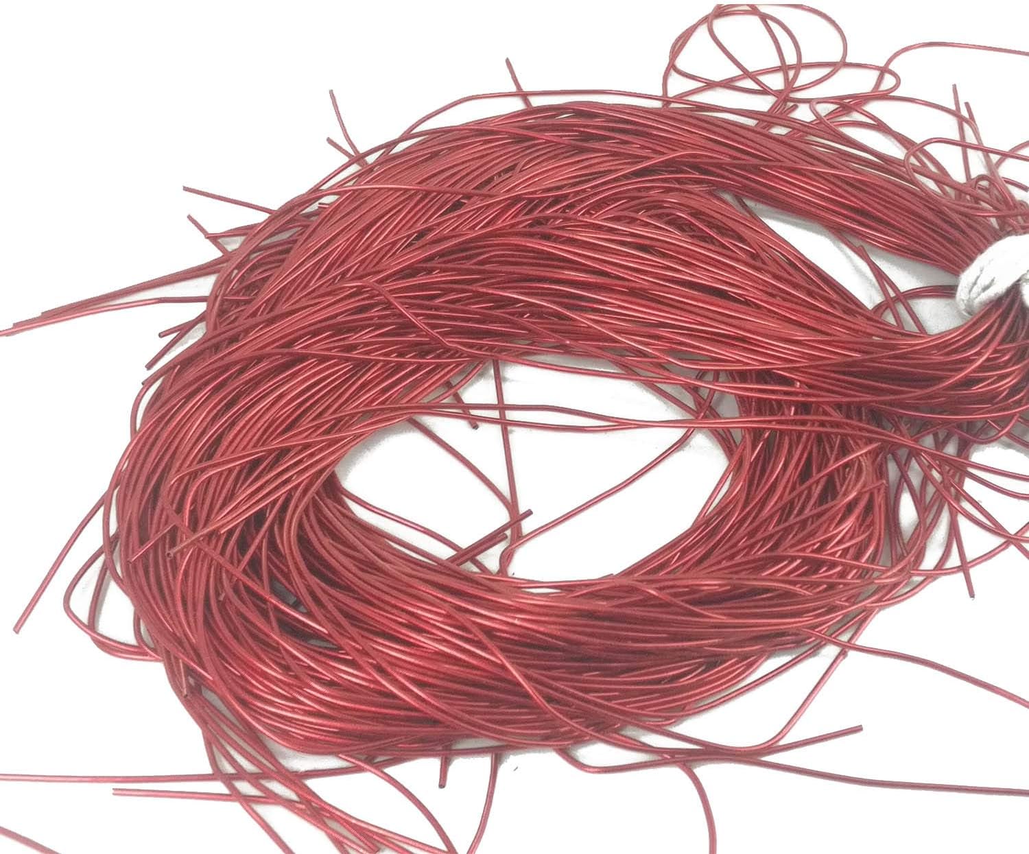 Zardosi Flexible Smooth 1mm French Bullion Wires [10 Colors X 0.35 OZ, Total 3.5 OZ / 100 Grams] Spring Dabka Copper Metallic Thread for Embroidery and Jewelry Making