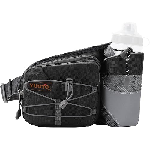 Waist Pack with Water Bottle Holder for Running Walking Hiking Hydration Belt