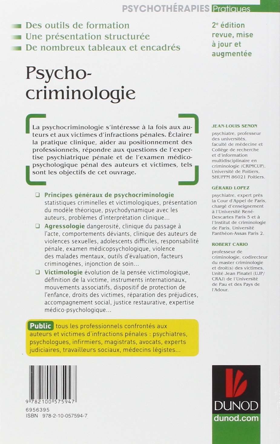 Psychocriminologie, Clinique, prise en charge, expertise, 2e édition