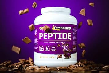CNP Professional Peptide, High Protein 48g Premium Timed Release Protein Blend, Micellar Casein, Digestive Enzymes, 2.2Kg, Vegetarian and Halal (Chocolate)