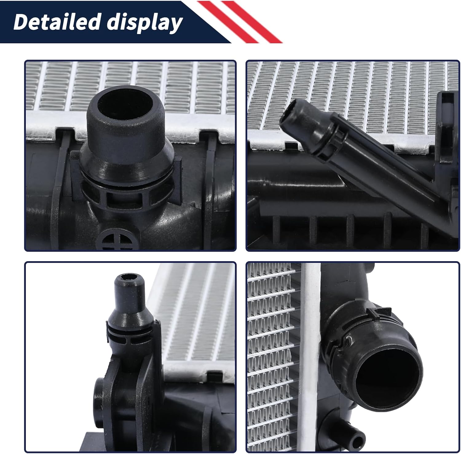 Radiator Left Side 17118576997 Compatible with BMW 540i 540i-xDrive 530i 530i-xDrive G30 740i 740i-xDrive G12 2017 2018 2019 2020 Replace 17118476010