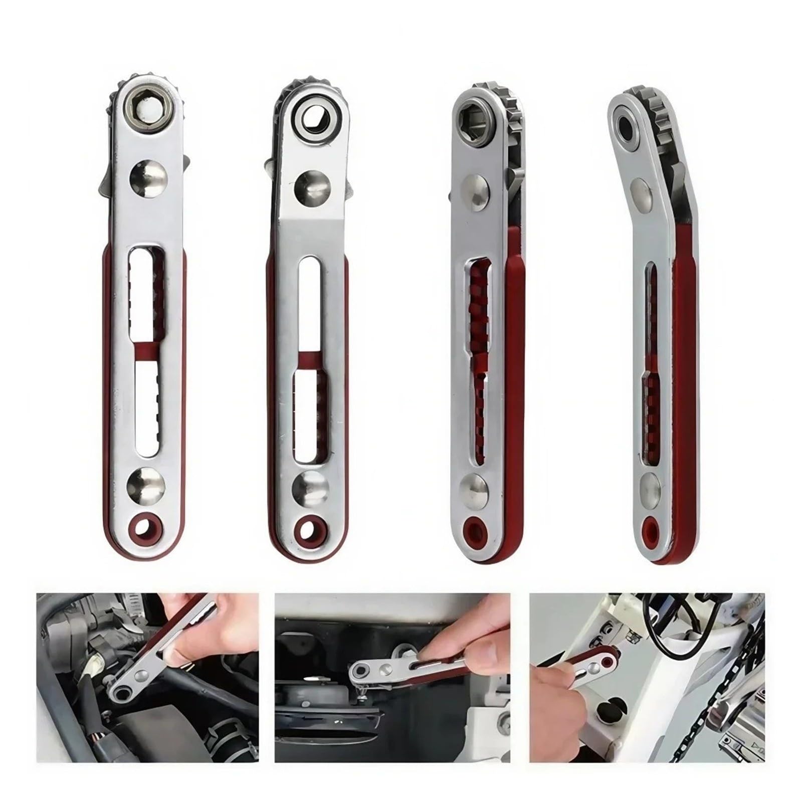 Right Angle Bidirectional Ratchet Screwdriver 1/4 Hex Drive Multifunctional (model C A-11PCS Set)