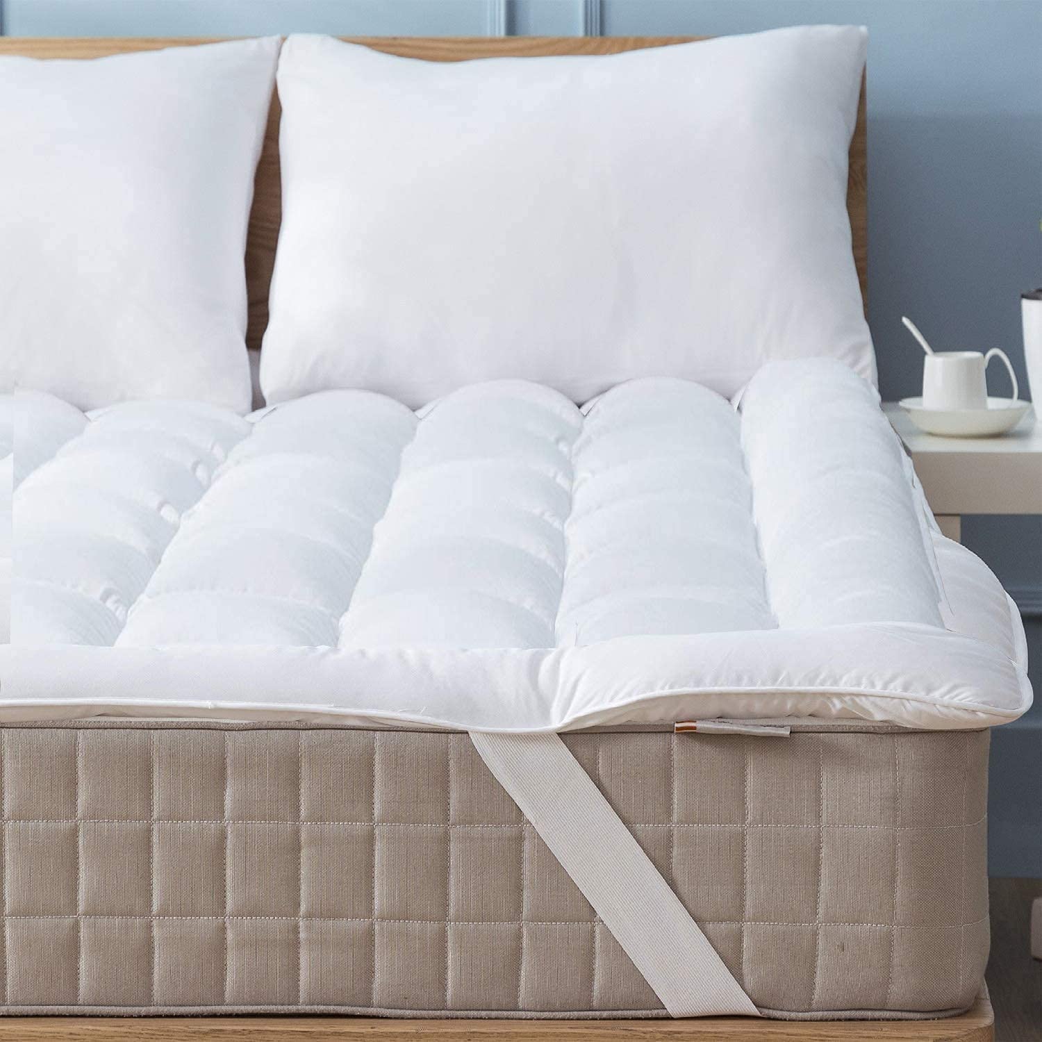 Ultra Soft Full XL Size Mattress Topper - Cloud-Like Mattress Pad for Back Pain Relief - Machine Washable