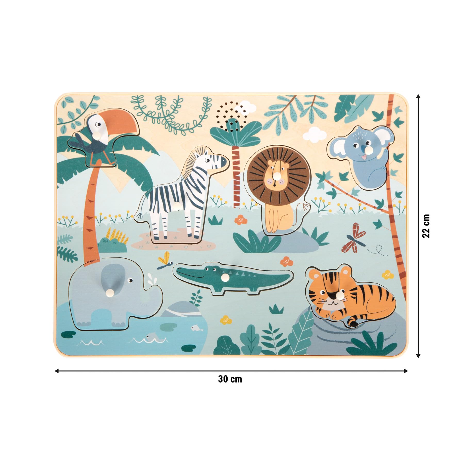 Puzzle ad incastro Versi degli animali "Safari"