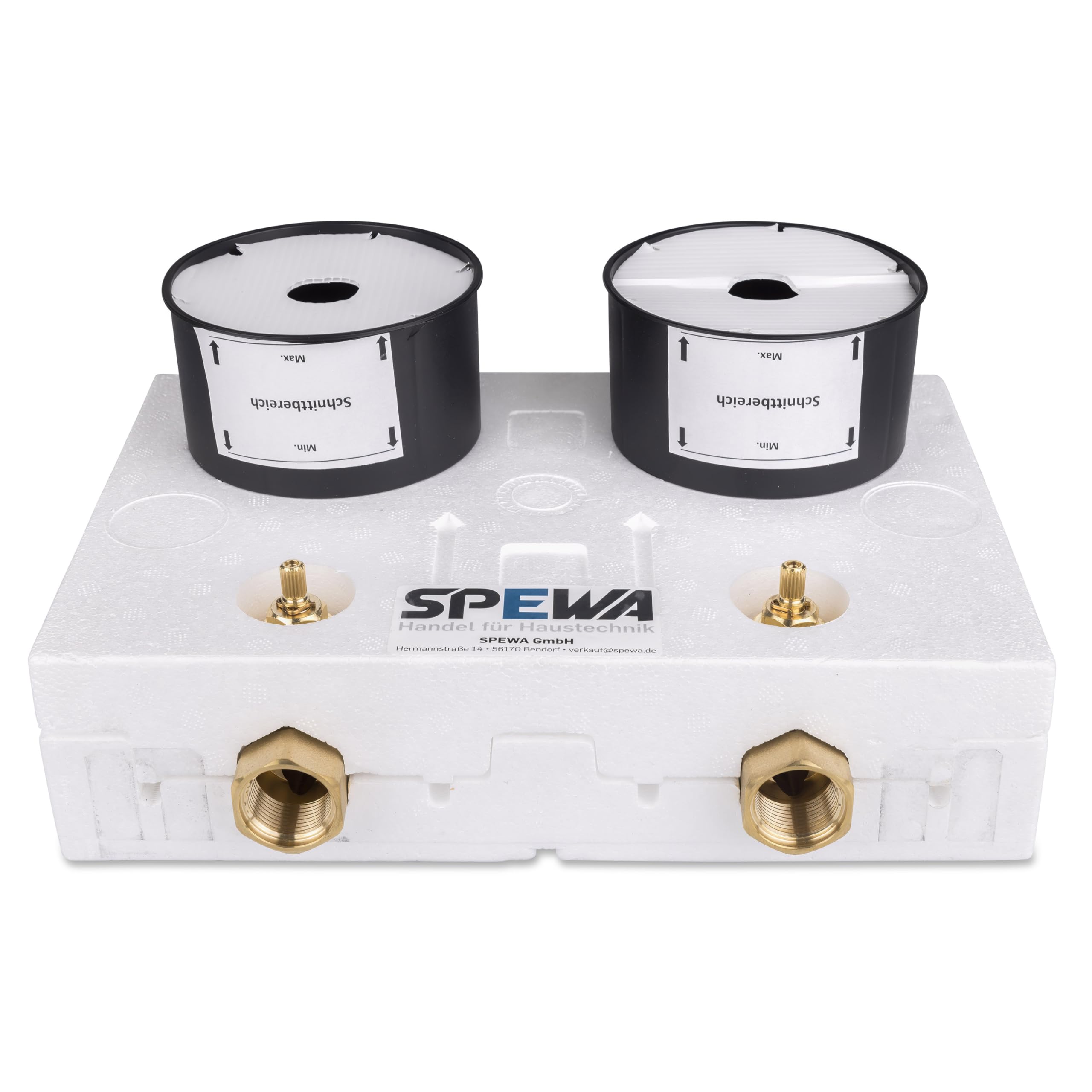 SPEWA Bloque de montaje Duo para ISTA compatible con válvula DVGW
