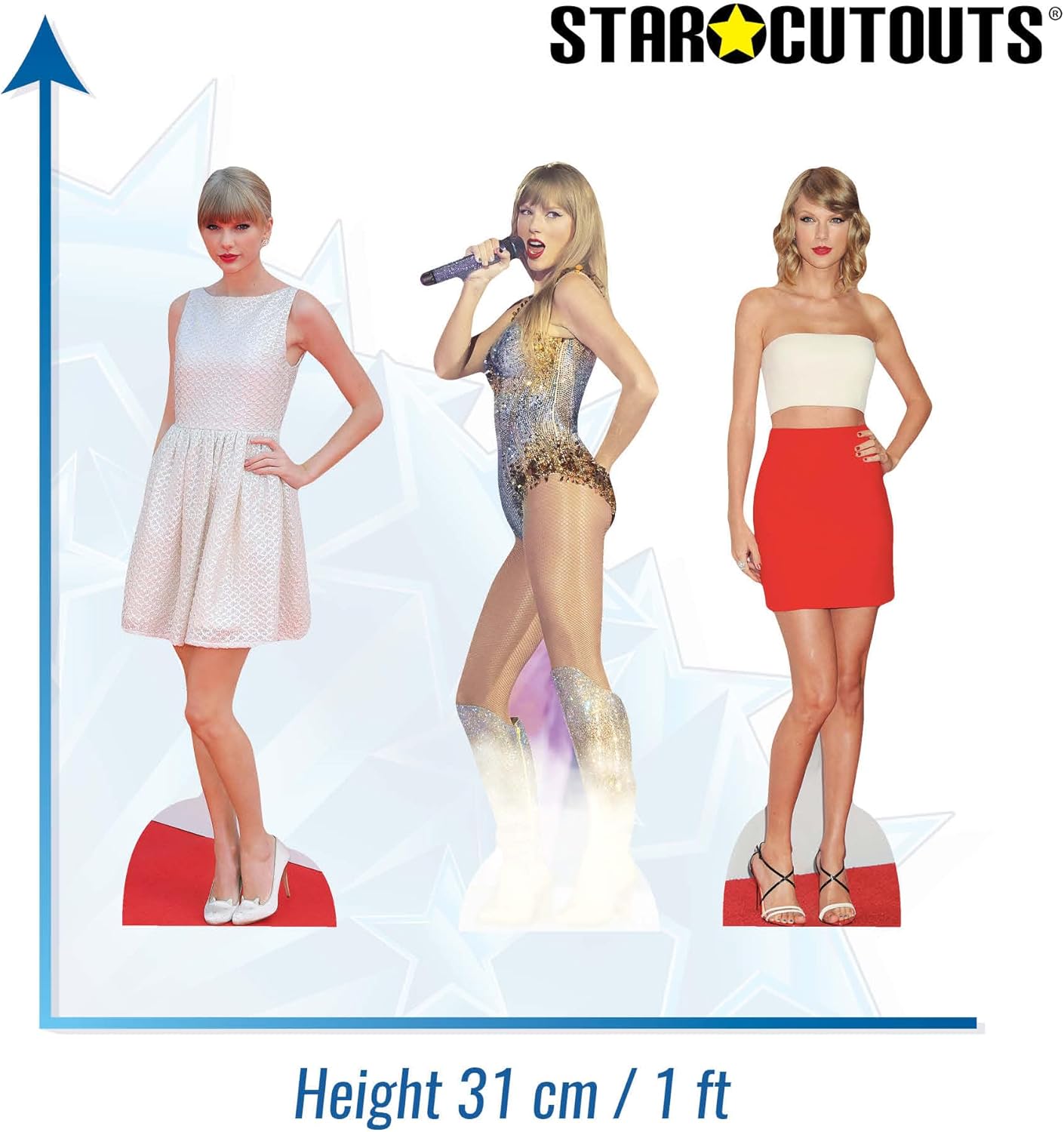 Star Cutouts CS1191 T Singer Three Pack Shelf Top Cardboard Cutouts Height 31cm - Ideal for Music Theme, Parties, Birthdays & Fans, Room Decorations & Events