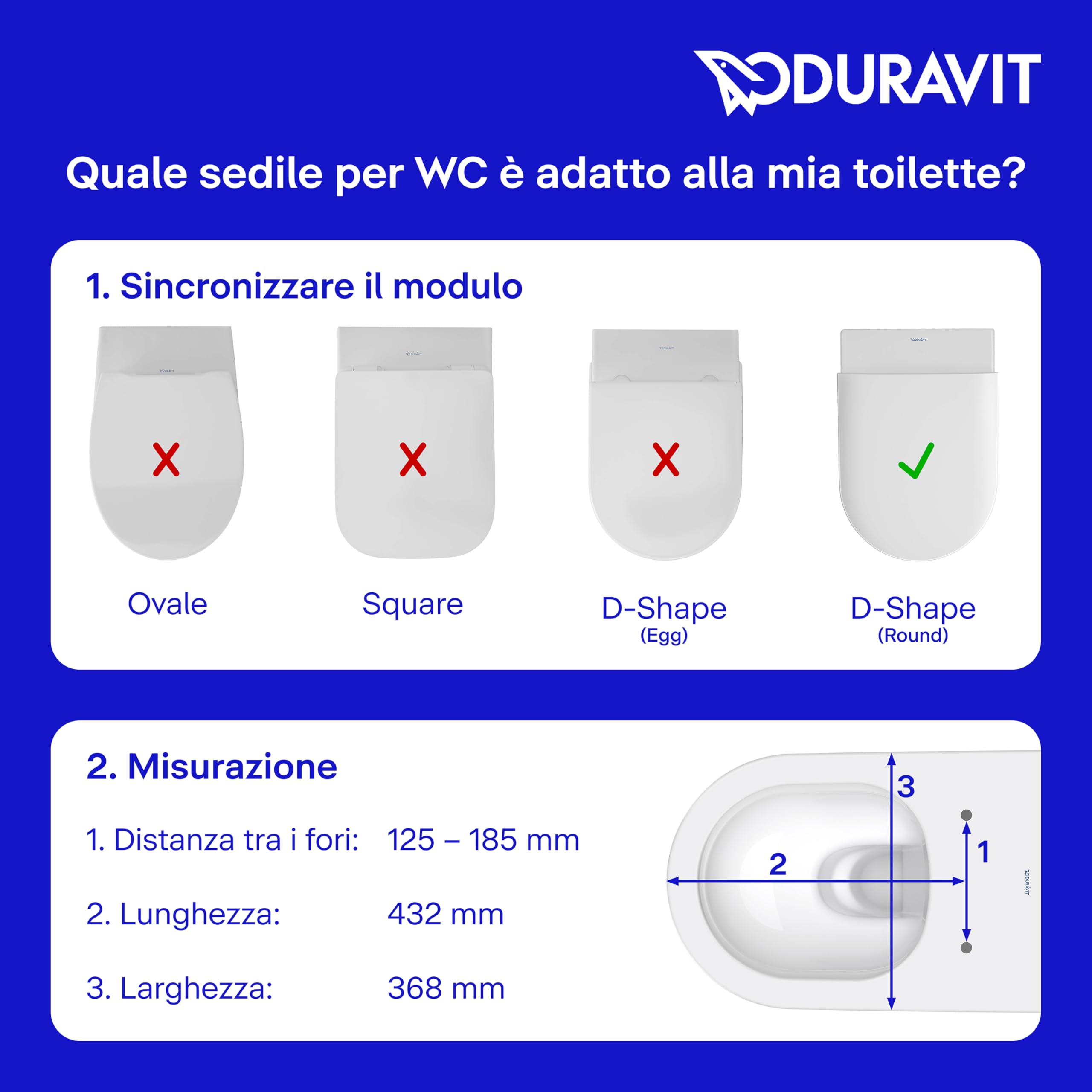 Duravit Sedile Univavo, sedile wc universale ovale, Sedile della toilette con doppio meccanismo a chiusura rallentata, tavoletta wc Sgancio rapido per una facile installazione, prodotto in UE, Bianco