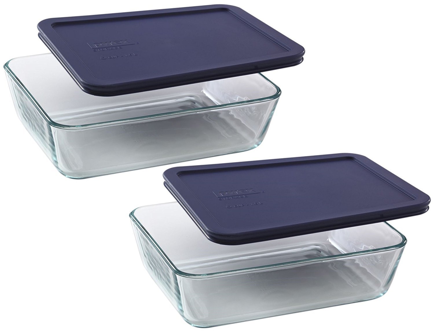 Amazon.com: Pyrex Simply Store 7211 6-Cup Rectangular Food Storage