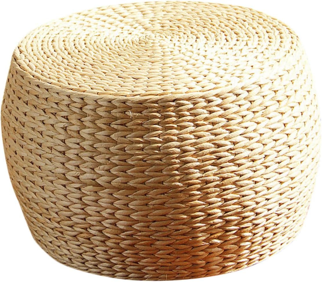 Cabilock Footstool with Non-Slip Bottom for Entrance Entryway Bedroom Comfortable Practical Shoe Changing Stool Stylish Woven Design for Home Decor