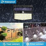 Solar Lights Outdoor, [ 2 Pack/138LED ] Solar Motion Sensor Light Outdoor with 3 Lighting Modes Wireless Waterproof Solar Wall Lights Solar Security Lights for Fence Yard Garden Deck Garage