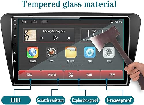 Miniatura 2 de Lyqfff 6 7 8 9 10 pulgadas coche pantalla de vídeo Protector de pantalla GPS pantalla de navegación de vidrio templado auto Radio multimedia