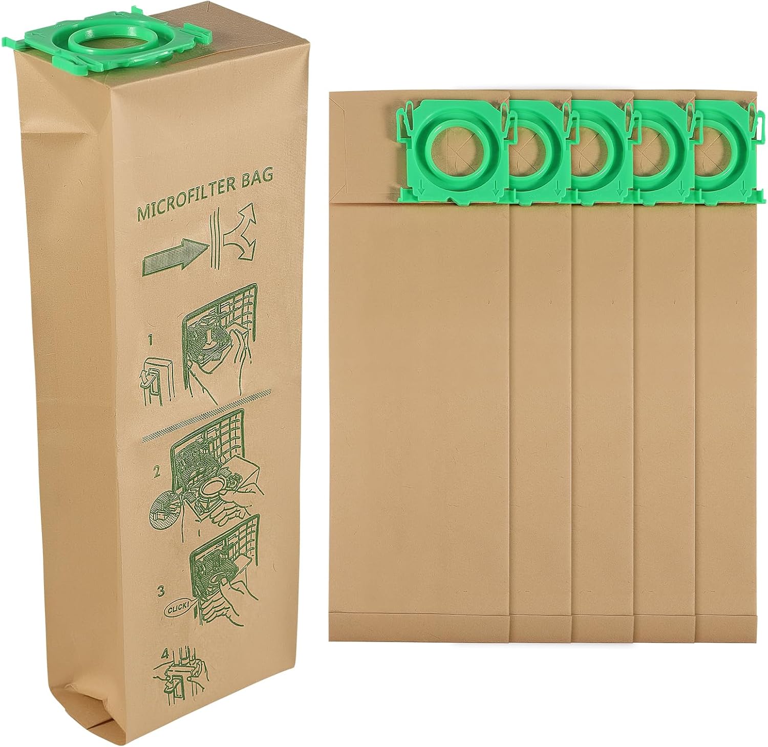 6 Pack 5300REP Vacuum Bags Compatible with Windsor Sensor S12 S15 XP12 XP15 XP18 SR12 SR15 SR18 Versamatic Plus & Sebo C/G/X Series Upright Vacuum, Replacement Part#5300REP