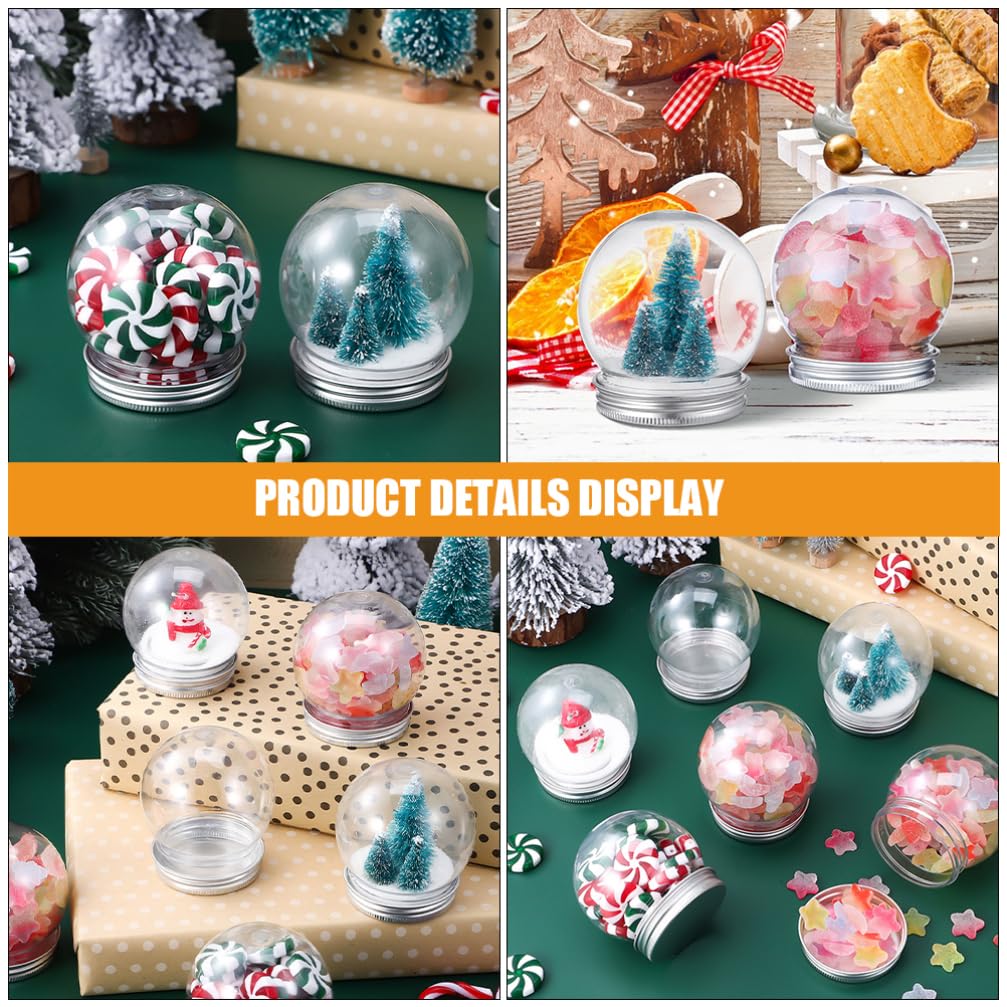 Veemoon 16piezas Decorative Water Globe De Botellas De Transparentes para Manualidades Navideñas Rellenables y Portátiles Tapa