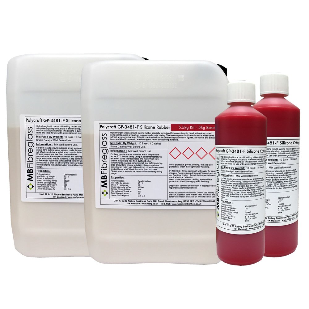 Polycraft ( Mb Fibreglass ) Clear Polycraft Gp-3481F Rtv Silicone Mould Making Rubber 11Kg Kit