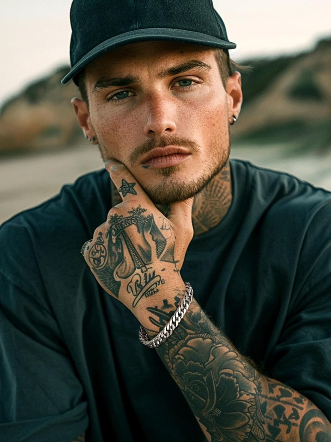 FaithHeart Stainless Steel Cuban Link Bracelet for Men, Gold Plated/Black/Silver Mens Chain Bracelet 8/12/17mm Width, 7.5/8.3/9.1 Inch Length Sturdy Wrist Bracelets Hip Hop Jewelry, with Gift Box - Image 9