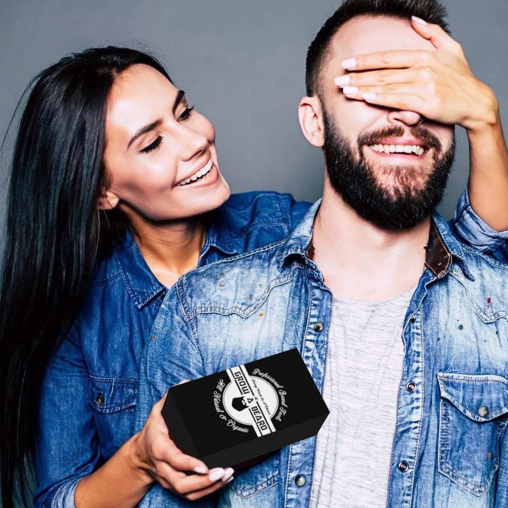 Beard Brush, Beard Comb, Beard Oil, & Beard Balm Grooming Kit for Men's Care, Travel Facial Hair Set for Growth, Styling, Shine & Softness, Great Gifts for Him - Image 6