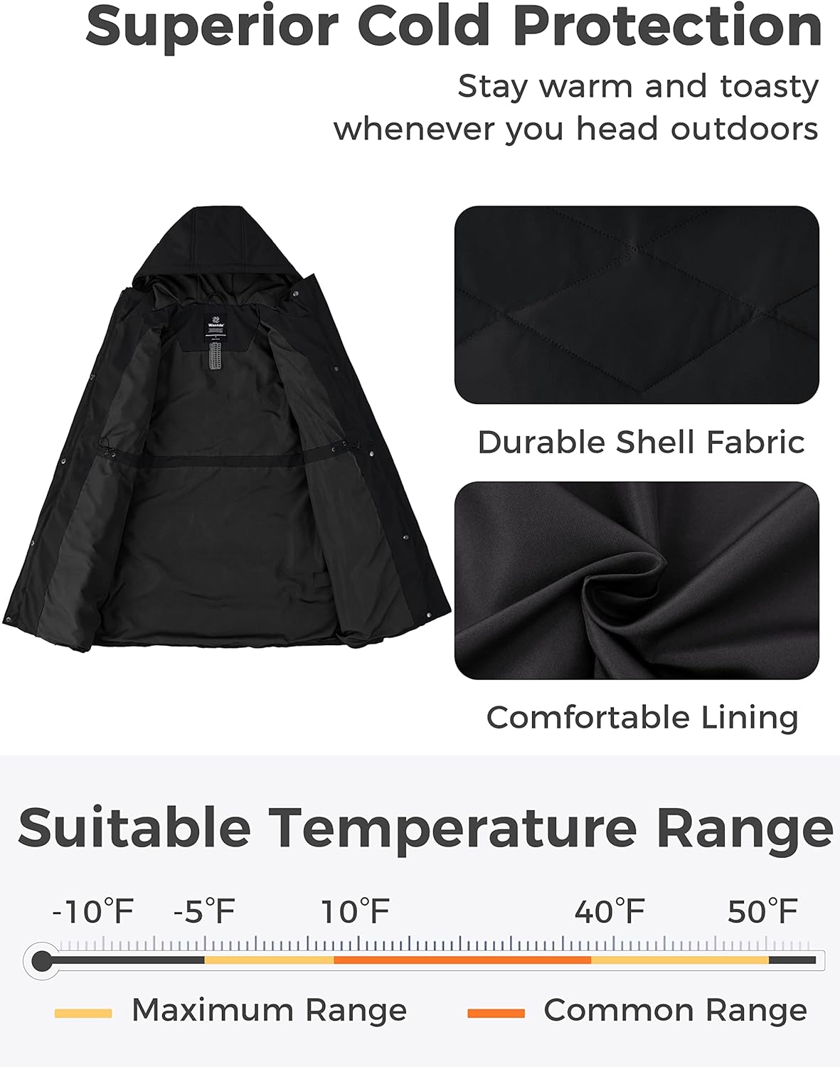 wantdo Women's Winter Jacket Puffy Coat Puffer Jackets Warm Winter Coats - Image 3