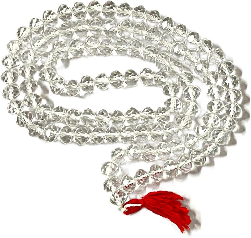 NAISHA Mala in agata con taglio diamante (108+1 perline) Japa, Puja, pietra curativa Mala unisex, Cristallo NAISHA Mala in agata con taglio diamante (108+1 perline) Japa, Puja, pietra curativa Mala unisex, Cristallo