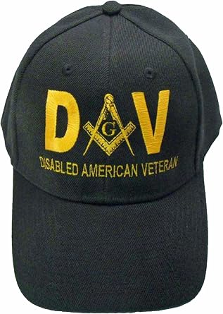 Buy Caps and Hats Mason Hat Disabled American Veteran DAV Masonic Freemason Cap Mens Black