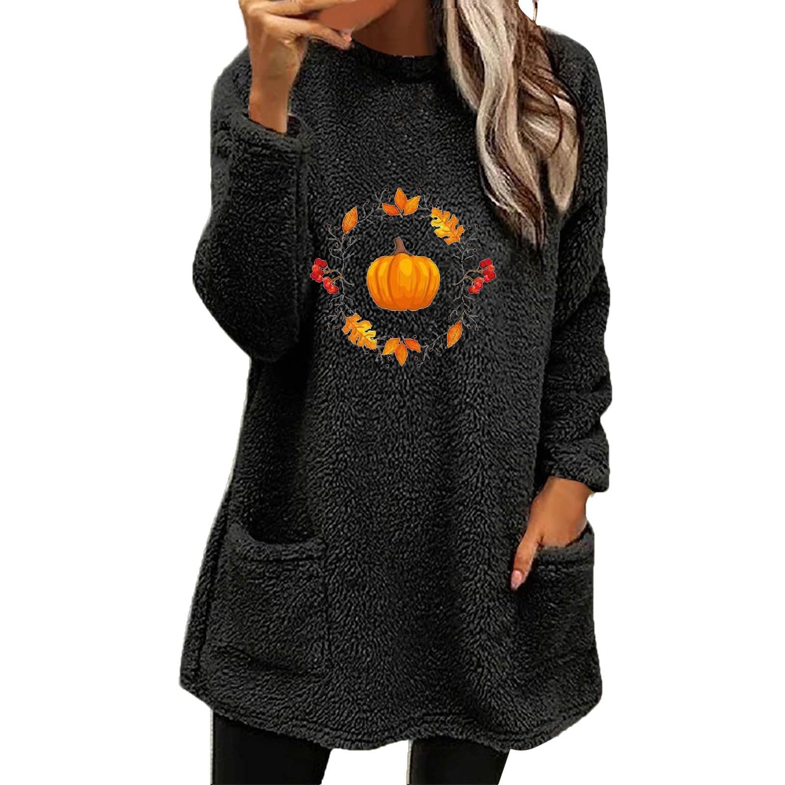 Hoodies for Women Fleece Linend Warm Sweatshirt Hoodies Long Sleeve Tunic Pullover with Pockets Warm Winter Hoodies