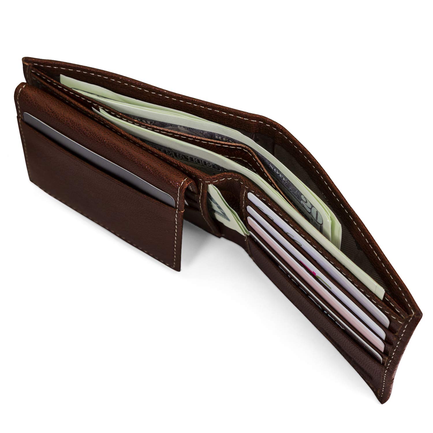 Timberland Męski skórzany portfel passcase Security RFID Billfold, Ciemny brąz, Rozmiar uniwersalny