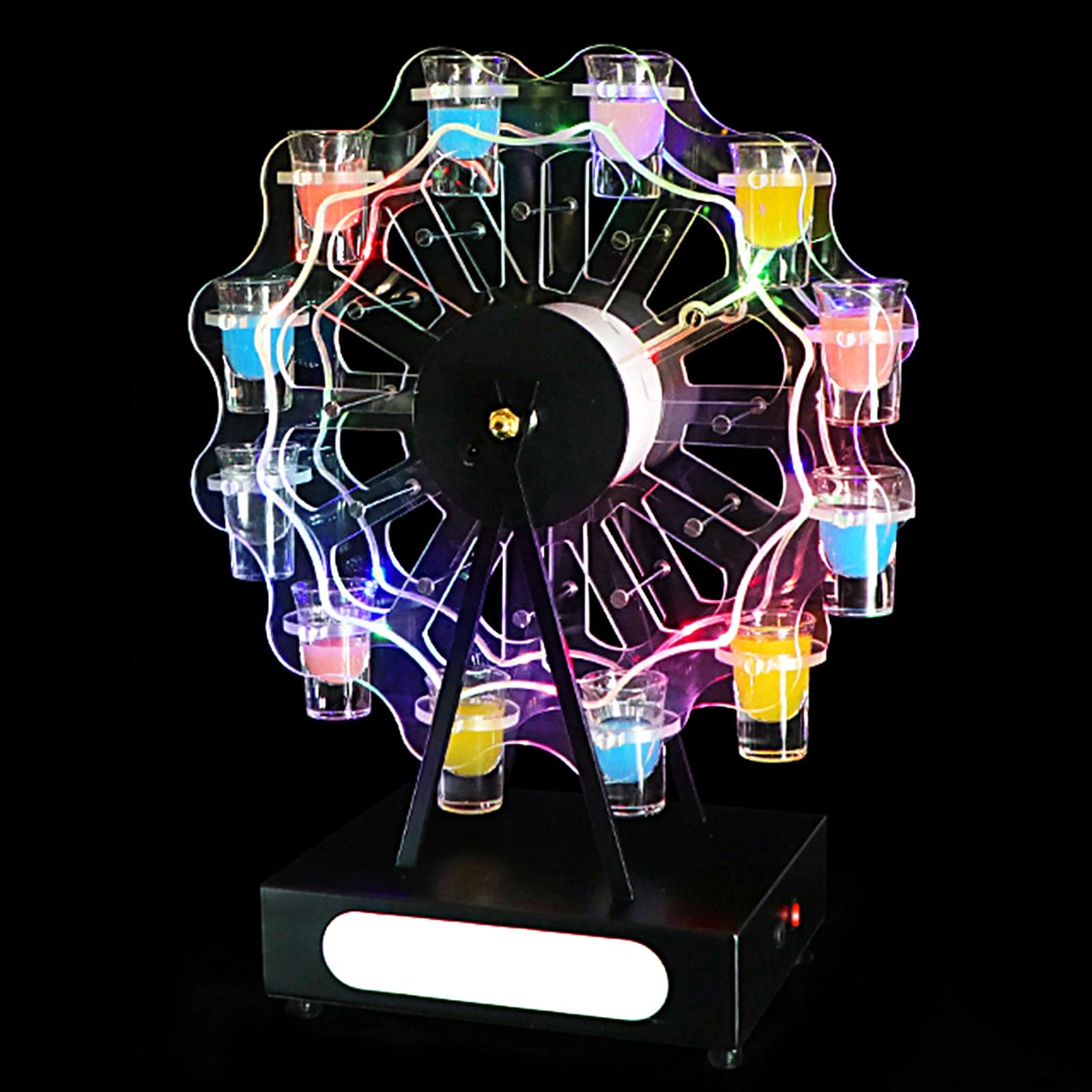 Accessoires et décoration de bars avec porte-verres lumineux pour comptoir festif