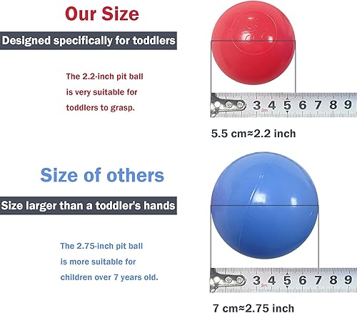 Miniatura 4 de Pelotas para pozo de pelotas de 500 piezas, bolas para niños, sin BPA y ftalatos, no tóxicas, a prueba de aplastamiento, bolas de plástico suave de