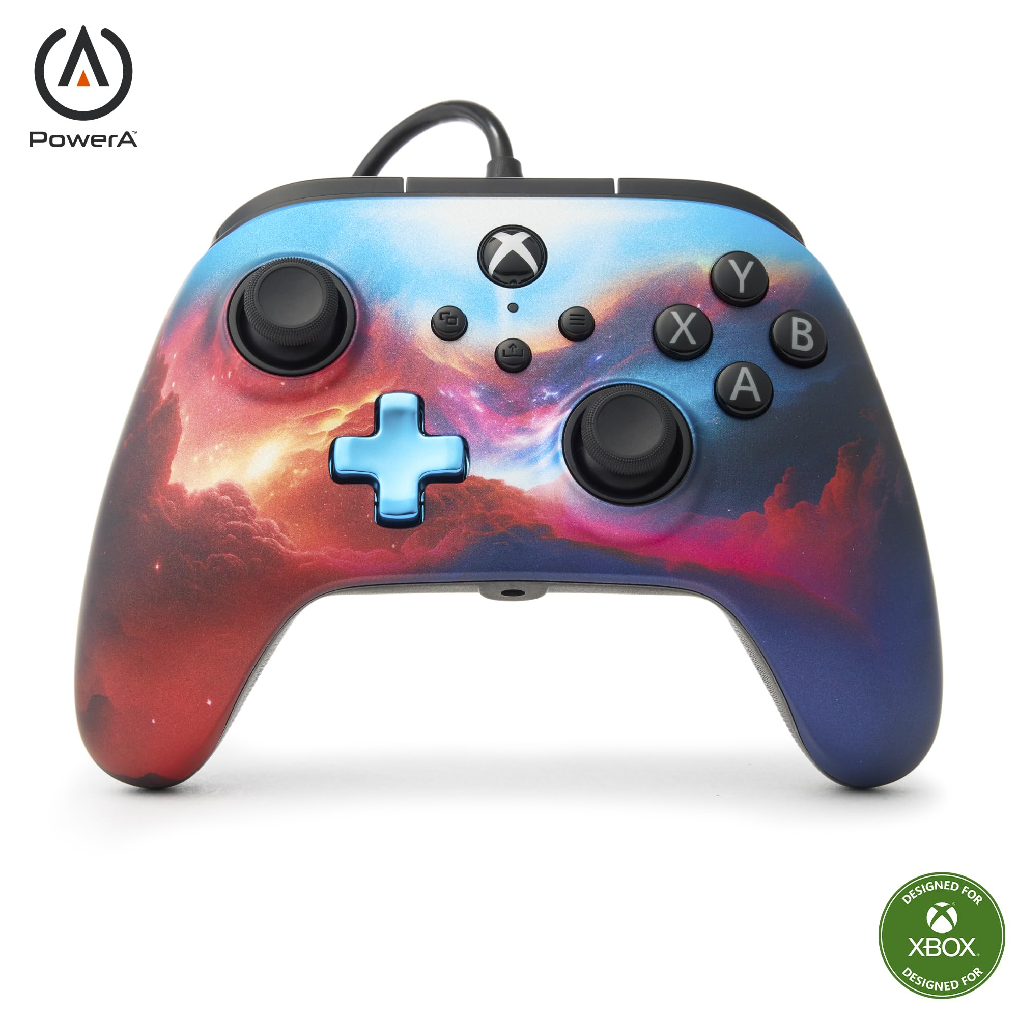 PowerA Wired Controller For Xbox Series X & S, Xbox One, PC, Windows 10 & 11, Dual Rumble Motors, Detachable 10ft USB Cable, 3.5mm Stereo Headset Jack, Official: Black — view 12