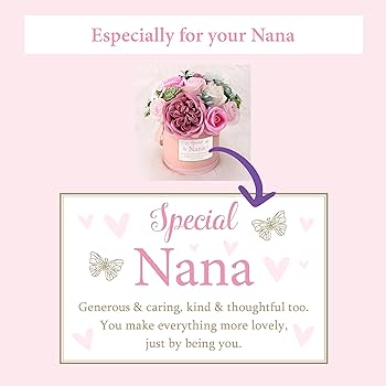 Gemini Gifts Nana Flowers Gifts For Nana Soap Flower Bouquet Eternal Flowers Thoughtful Gifts For Nana Birthday Mother's Day Pink Roses Artificial Flowers Sentimental Verse Bouquet