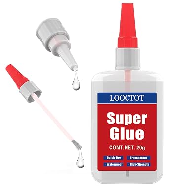 2-in-1 Super Glue with Brush Applicator & Nozzle, 3D Printer Thick Glue for All Plastics and Fast Setting for Projects and Repairs,3000 CPS Clear Cyanoacrylate Glue, Mess Free Superglue Brush