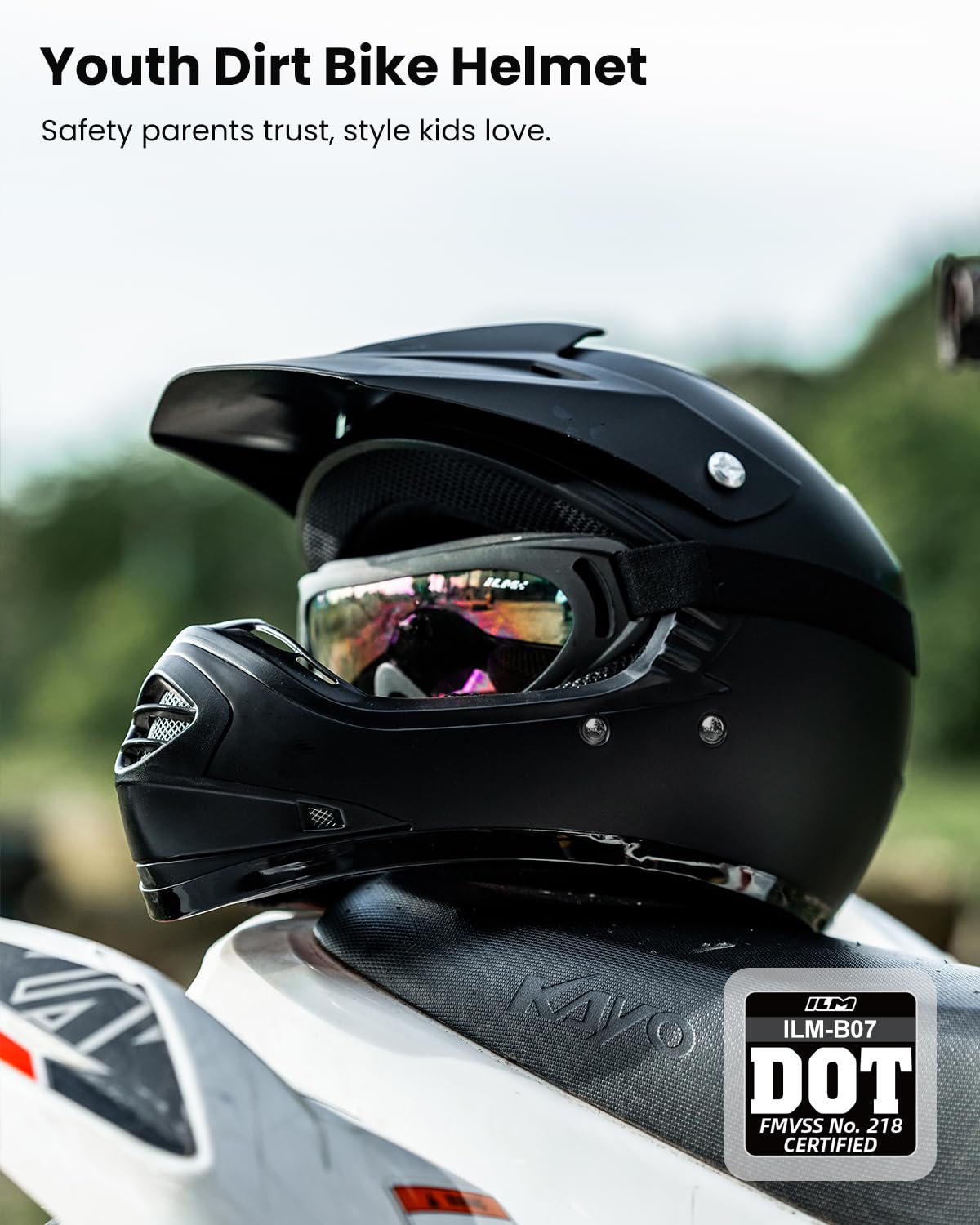 best dirt bike helmet for glasses ILM Youth Kids DOT Full‑Face ATV Motocross Set B07 Size:L (U.S SIZE) Cargo eBike 🔥🔥Special Buy! Corsair X-RC