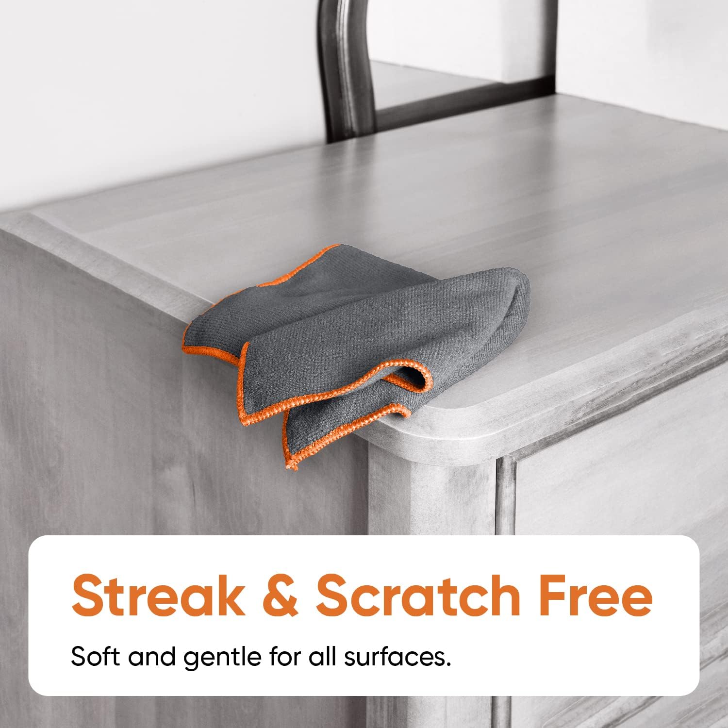 Superio Grey Microfiber Cleaning Cloth for Cars, Kitchen, Bathroom 16x16 Miracle Cloth, Lint Free Rags for Cleaning House, Washable Reusable, No Detergents Needed, Scratch & Streak Free, 9 Pack