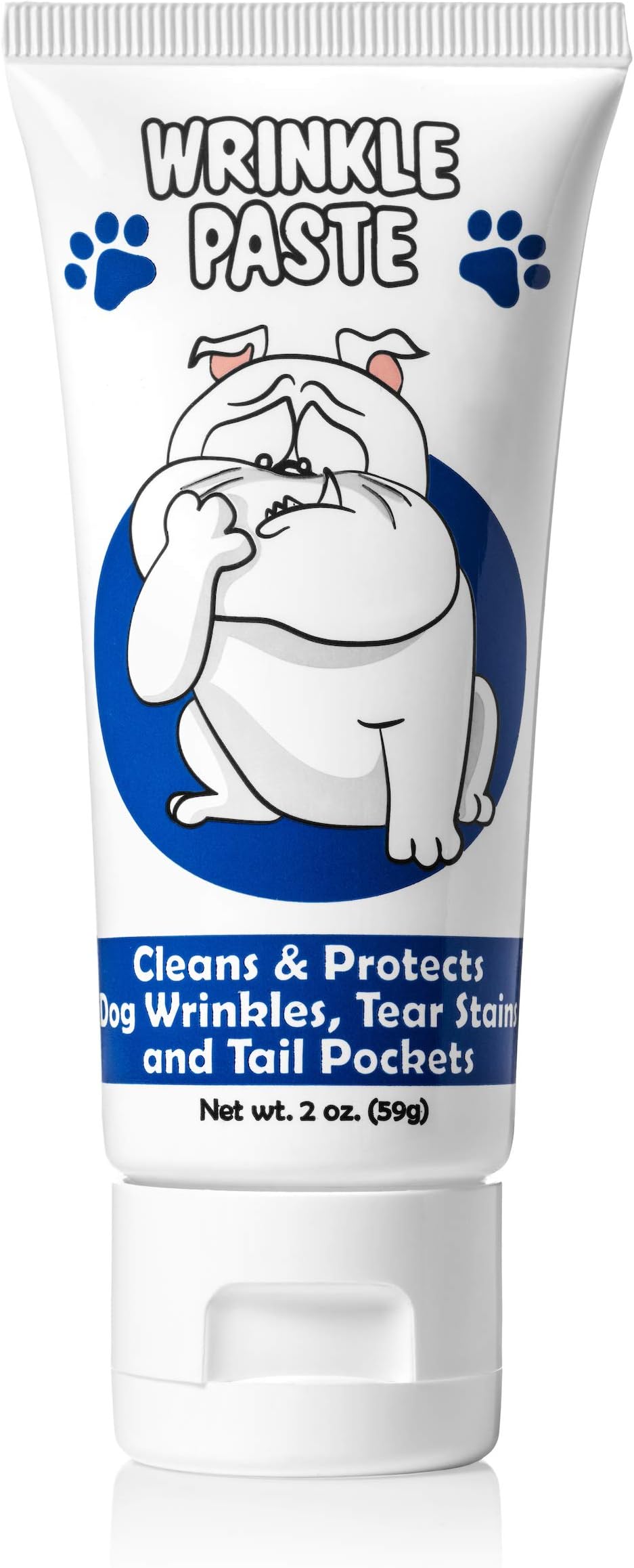 Squishface Wrinkle Paste - Bulldog, French Bulldog, Pug, English Bulldog – Cleans Wrinkles, Tear Stain, Tail Pockets, and Paws – Anti-Itch Tear Stain Remover & Bulldog Wrinkle Cream, 2 Oz.