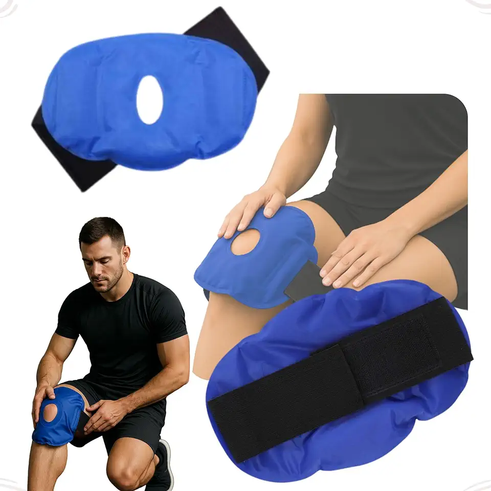 Bolsa Gel Compressa Terapêutica Quente e Fria Reutilizável Alívio de Dores Musculares Inflamações Inchaços para Joelho Ombro