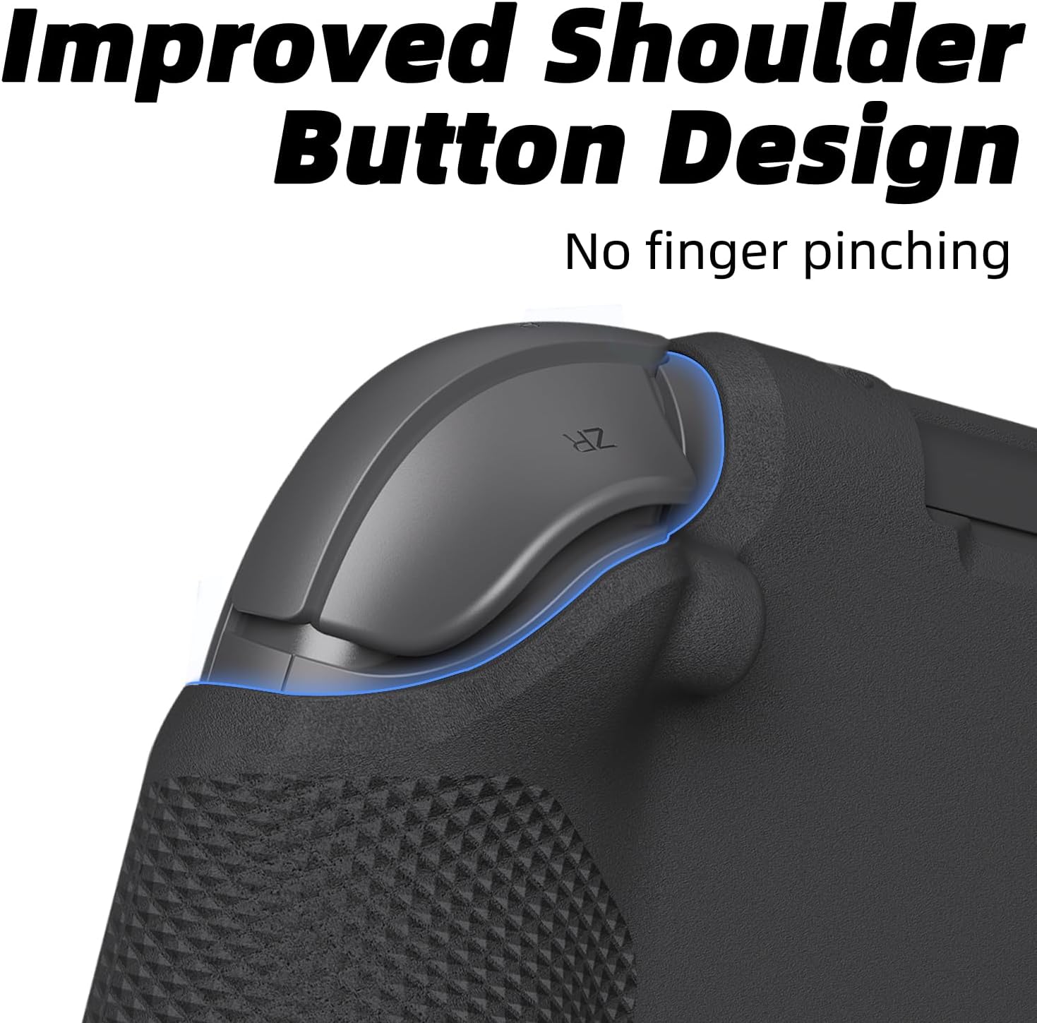 by Skull & Co. StandGrip Front Cover Bundle for Nintendo Switch 2: Protective Case with Textured Grips Full Protection and Hard-Shell Front Cover Handheld Design - Smoky Black - Image 5